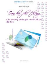 Toán học Phổ thông - Các phương pháp giải nhanh đề thi đại học - Hoàng Việt Quỳnh